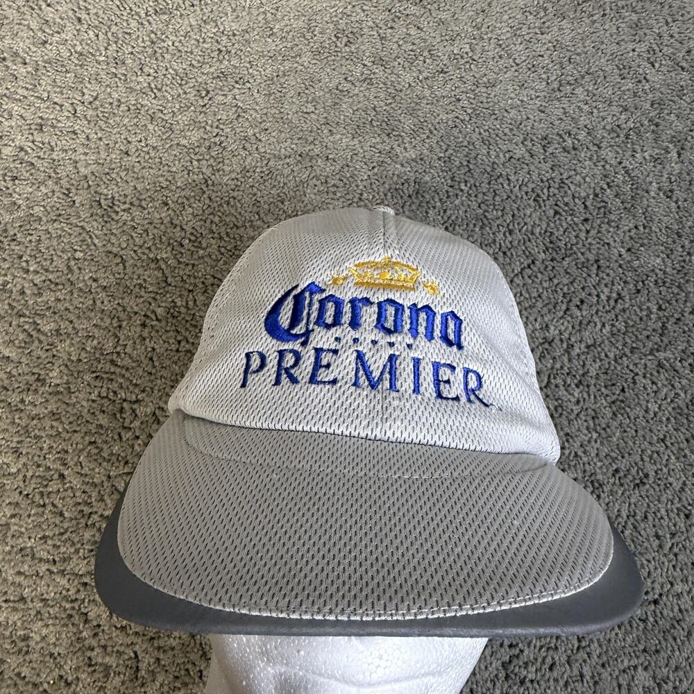 Corona Premier Hat Cap Strap Back Mens One Size Gray Mesh Breathable Embroidered